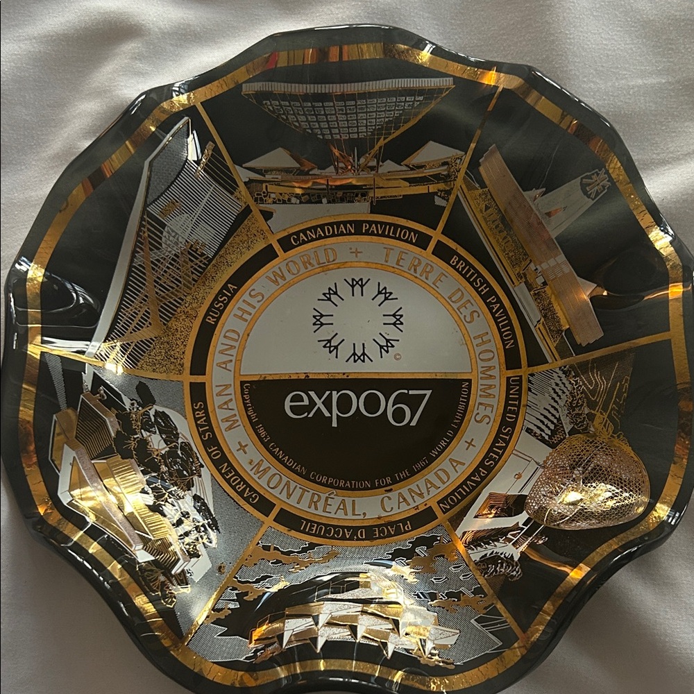 Vintage Expo 67 Souvenir "Man and His World" Candy Dish/ Plate